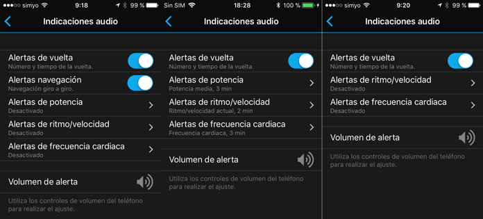 Tipos de alertas audibles en indicaciones de audio en Garmin Connect para dispositivos de Garmin.