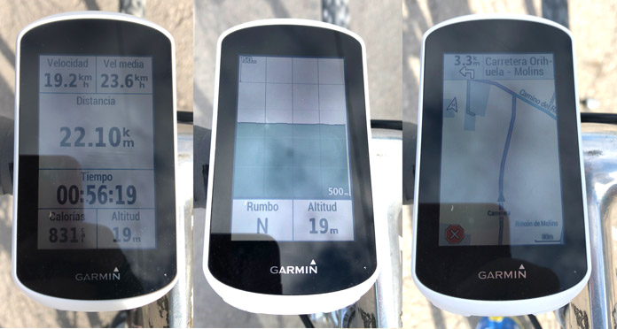 configuración de las pantallas de ciclismo Garmin Edge Explore